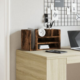 Walplus Desk Organiser Smoked Oak 44.5X24X25 Cm Engineered Wood - thumbnail 3