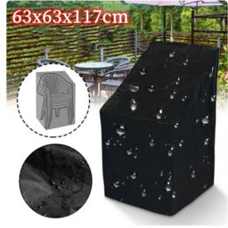 1Pcs Waterproof Stacking Chair Cover Outdoor Garden Protector - thumbnail 4