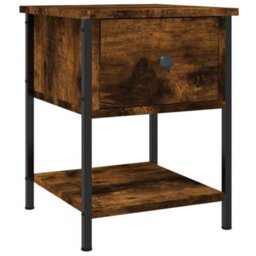 Berkfield Elegant Bedside Tables 2 Pcs Smoked Oak 34X35.5X45 Cm Engineered Wood - thumbnail 3