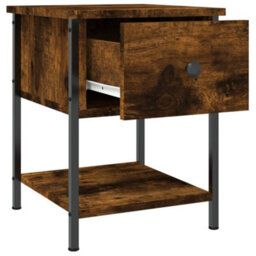 Berkfield Elegant Bedside Tables 2 Pcs Smoked Oak 34X35.5X45 Cm Engineered Wood - thumbnail 6