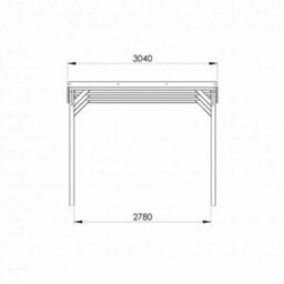 Cerland Jean Wooden Carport 3M X 5M Clear Roof With Galvanised Concrete-In Feet - thumbnail 6