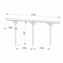 Cerland Jean Wooden Carport 3M X 5M Clear Roof With Galvanised Concrete-In Feet - thumbnail 5