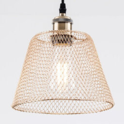 Harper Living Easy Fit Compact Vintage Metal Lampshade Gold Finish, 3 Different Colours, Ceiling Fitting Shade