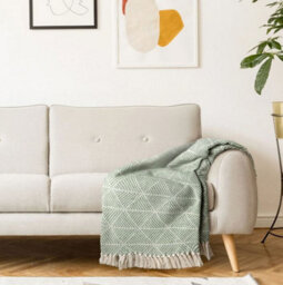 Geo Diamond Collection Recycled Cotton Throw - thumbnail 3