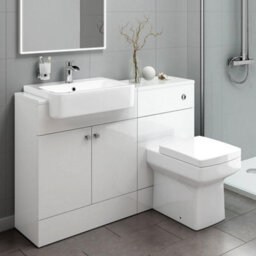 iBathUK Harper 2 Door Floorstanding Vanity Unit With Semi Recessed Basin - 660mm X 800mm - thumbnail 5
