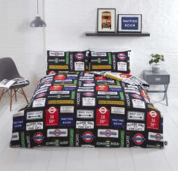 Tfl London Signs Duvet Cover Set Reversible Bedding - thumbnail 1