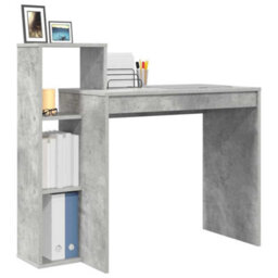 Berkfield Writing Desk Concrete Grey Concrete-Effect Laminate, Engineered Wood - thumbnail 3