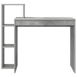 Berkfield Writing Desk Concrete Grey Concrete-Effect Laminate, Engineered Wood - thumbnail 4
