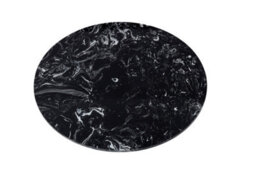 1001 100Cm Pantheon Black Marble Round Dining Table With Gold Black Leg - Bistro/ Restaurant/ Home Suitable For 4-6 People - thumbnail 3