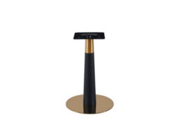 1001 100Cm Pantheon Black Marble Round Dining Table With Gold Black Leg - Bistro/ Restaurant/ Home Suitable For 4-6 People - thumbnail 4