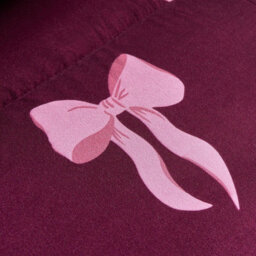 Ohs Bows 10.5 Tog Coverless Duvet With Pillowcase Bedding Set, Burgundy - King - thumbnail 5