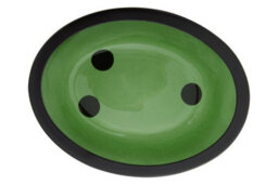 Premier Housewares Interiors By Premier Elegant Green Glass Soap Dish With Vintage-Inspired Design, Stylish Bathroom Dish For Holding Bar Soap - thumbnail 3