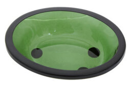 Premier Housewares Interiors By Premier Elegant Green Glass Soap Dish With Vintage-Inspired Design, Stylish Bathroom Dish For Holding Bar Soap - thumbnail 2