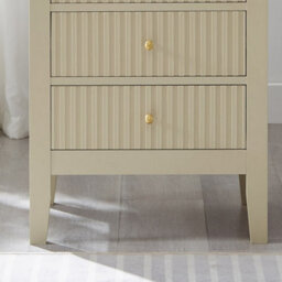 Melody Maison 3 Drawer Bedside Table - Hales Taupe Range - thumbnail 5