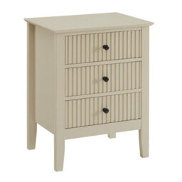 Melody Maison 3 Drawer Bedside Table - Hales Taupe Range - thumbnail 8