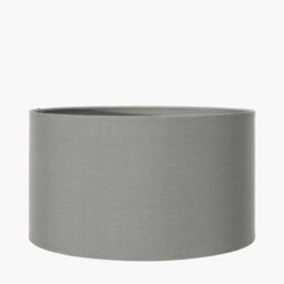 Pacific Lifestyle 25Cm Grey Poly Cotton Cylinder Lampshade - thumbnail 1