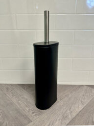 Showerdrape Fortuna Black Steel Toilet Brush And Holder - thumbnail 2