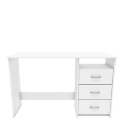 FurniComp LTD Furnicomp London 3 Drawer Matt White Corner Office Desk/study Table - thumbnail 2