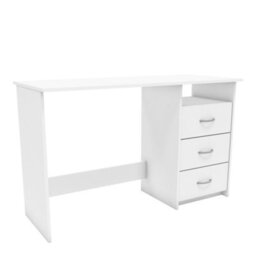 FurniComp LTD Furnicomp London 3 Drawer Matt White Corner Office Desk/study Table - thumbnail 4