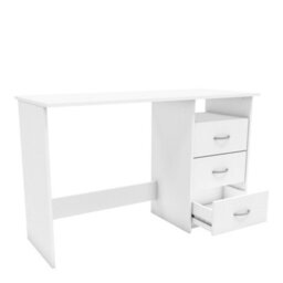 FurniComp LTD Furnicomp London 3 Drawer Matt White Corner Office Desk/study Table - thumbnail 3