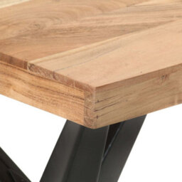 Berkfield Dining Table 120X60X76 Cm Solid Acacia Wood - thumbnail 4