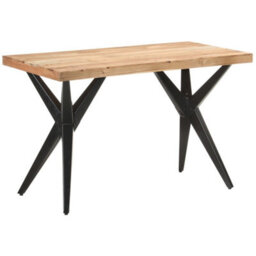 Berkfield Dining Table 120X60X76 Cm Solid Acacia Wood - thumbnail 9
