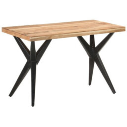 Berkfield Dining Table 120X60X76 Cm Solid Acacia Wood - thumbnail 7