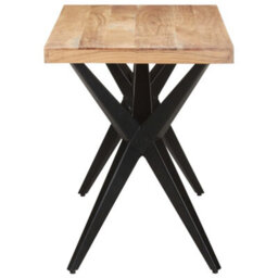 Berkfield Dining Table 120X60X76 Cm Solid Acacia Wood - thumbnail 2