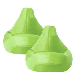 icon Kids Recliner Beanbag Indoor And Outdoor Lime Green Set Of 2