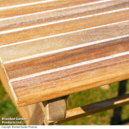 Garden Gear Arwen Acacia Hardwood Bistro Set Wooden Folding Table & Chairs Rope Effect - thumbnail 3