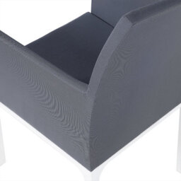 Beliani Set Of 4 Garden Chairs Bacoli Fabric Dark Grey - thumbnail 8