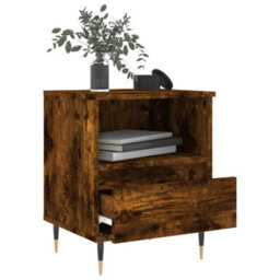 Berkfield Bedside Cabinets 2 Pcs Smoked Oak 40X35X50 Cm Engineered Wood - thumbnail 4