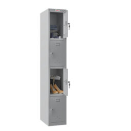 Phoenix Safe Company Phoenix Pl Series Pl1430Ggk 1 Column 4 Door Personal Locker In Grey With Key Locks - thumbnail 2
