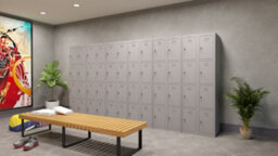 Phoenix Safe Company Phoenix Pl Series Pl1430Ggk 1 Column 4 Door Personal Locker In Grey With Key Locks - thumbnail 7