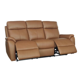Aspire Kingsmere 3 + 2 Power Recliner Sofa Set In Real Leather, Tan - thumbnail 2