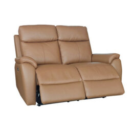 Aspire Kingsmere 3 + 2 Power Recliner Sofa Set In Real Leather, Tan - thumbnail 3