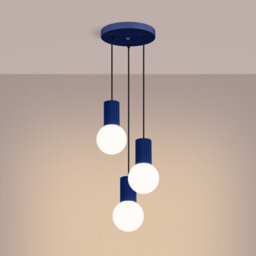 Luminosa Lighting Luminosa Halo Cluster Pendant Ceiling Light Ultramarine 3X G9 - thumbnail 2