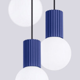 Luminosa Lighting Luminosa Halo Cluster Pendant Ceiling Light Ultramarine 3X G9 - thumbnail 4