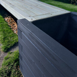 Bespoke Outdoor Somerset Wooden Timber Modern Bench & Planters - thumbnail 2