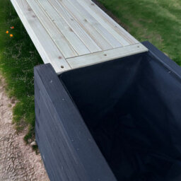 Bespoke Outdoor Somerset Wooden Timber Modern Bench & Planters - thumbnail 3