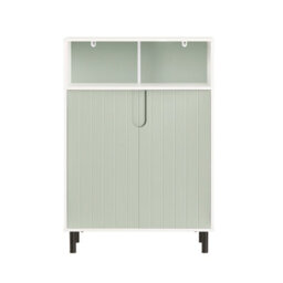 Sobuy Bzr138-Gr, Bathroom Storage Cabinet Cupboard With 2 Doors, Green - thumbnail 1