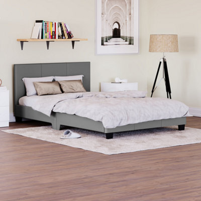 Lassic Vida Designs Lisbon Grey 4Ft Small Double Ukfr Faux Leather Bed Frame - image 1