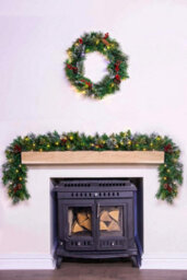 Christmas Tree World 180Cm Pre-Lit Decorated Mixed Pine Garland Warm White/multicolour Leds - thumbnail 4