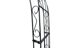 Rosenbogen-Gartenkunst Rose Arch Lea With Rounded Top - 140 Cm Black Powder-Coated - thumbnail 2