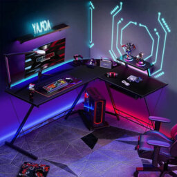 Costway L-Shaped Computer Desk W/ Movable Host Stand Home Office Corner Workstation - thumbnail 5