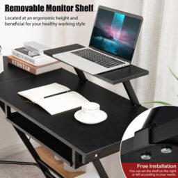 Costway L-Shaped Computer Desk W/ Movable Host Stand Home Office Corner Workstation - thumbnail 6