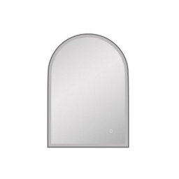 Royal Bathrooms Venice 500 X 700mm Matt Black Frontlit Arched Framed Led Illuminated Bathroom Mirror With Touch Sensor - thumbnail 5