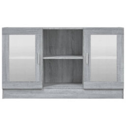 Berkfield Vitrine Cabinet Grey Sonoma 120X30.5X70 Cm Engineered Wood - thumbnail 3