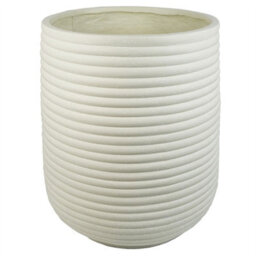 Leaf 46Cm X 40Cm Mikos Extra Large Ridged Composite Planter - Stone Colour - thumbnail 3