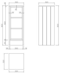 Affine Traditional Double Vanity Basin Unit & Shelving Bathroom Furniture Blue - thumbnail 9